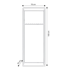 Porte vêtement Nazilla L70xH160cm Métal Or