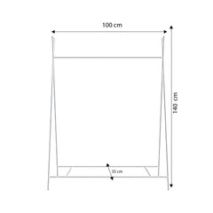 Porte vêtement Tela L100xH140cm Métal Or