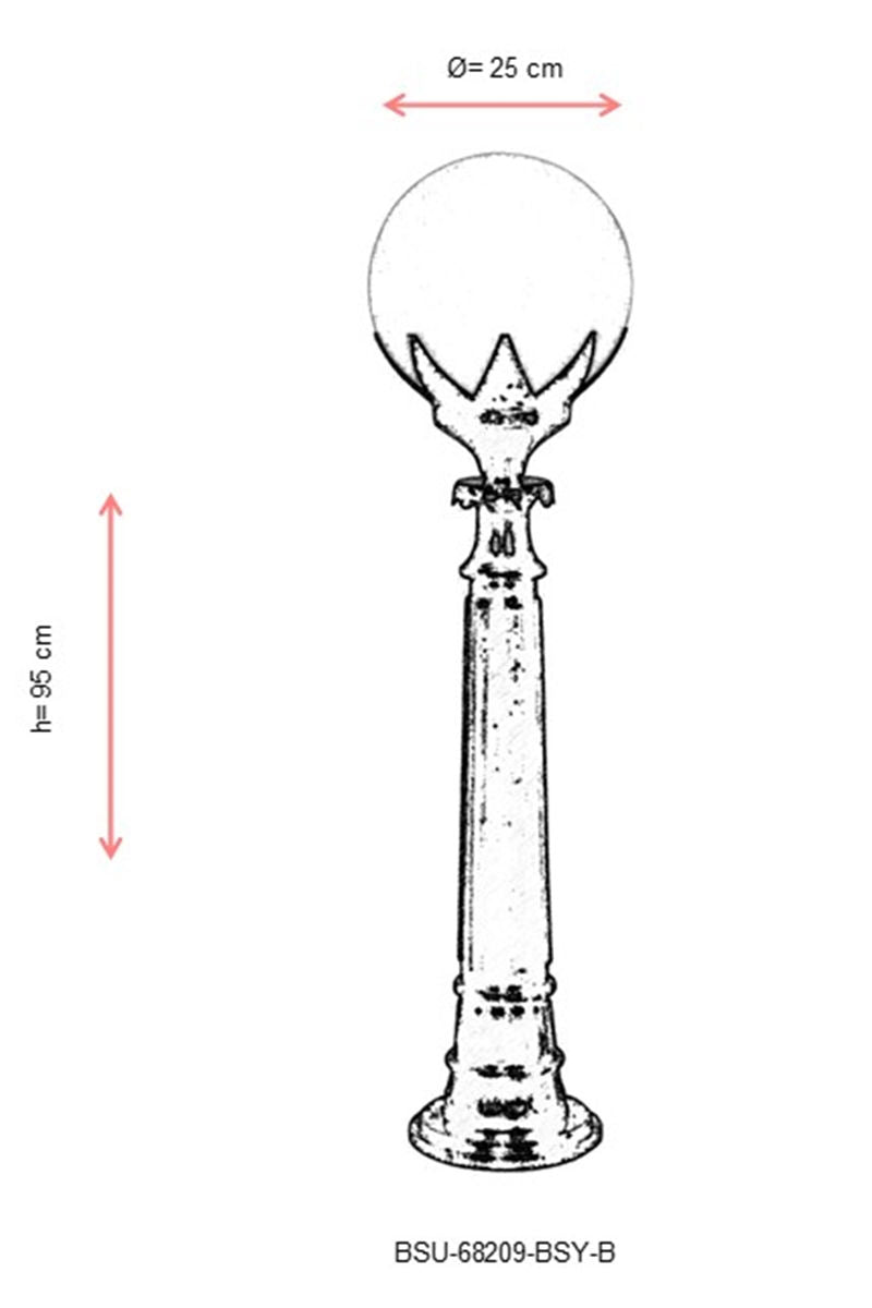 Potelet extérieur Prud H95cm Noir et Blanc