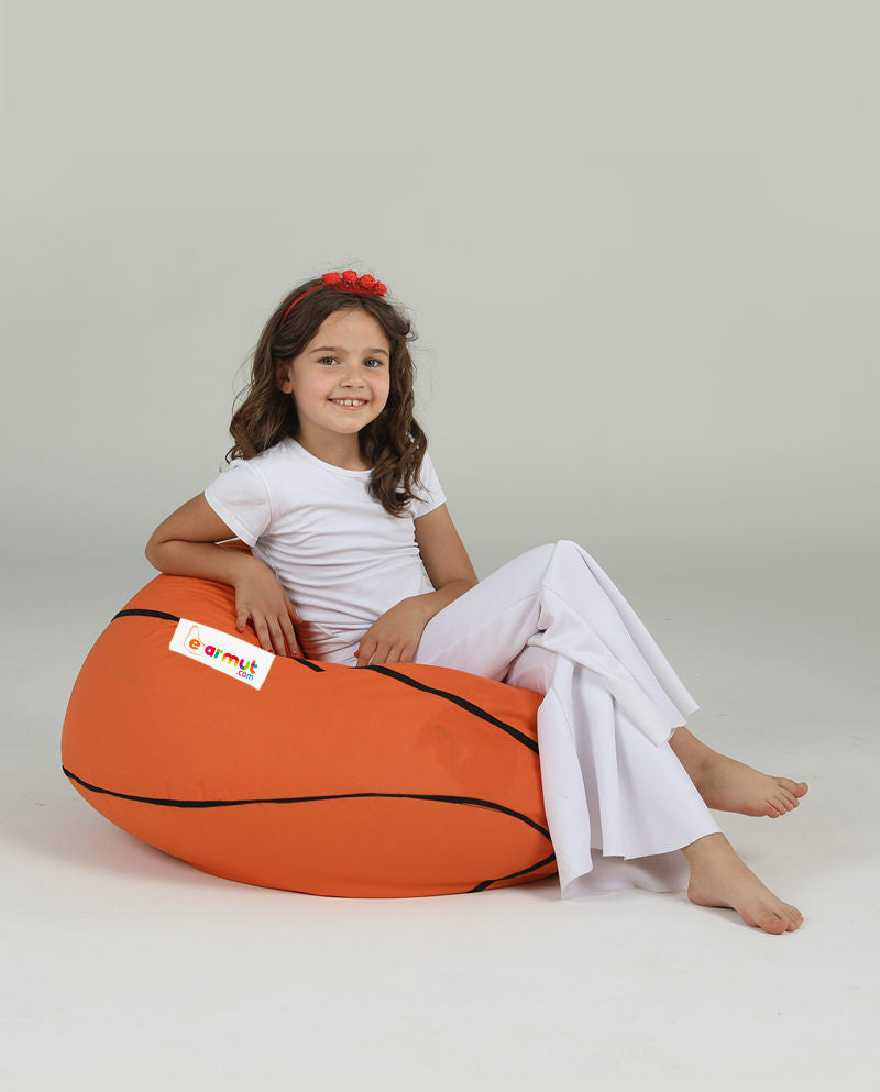 Pouf ballon de basket Andrus D70cm Orange