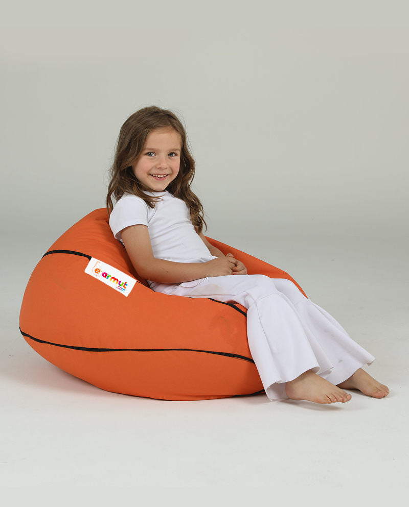 Pouf ballon de basket Andrus D70cm Orange