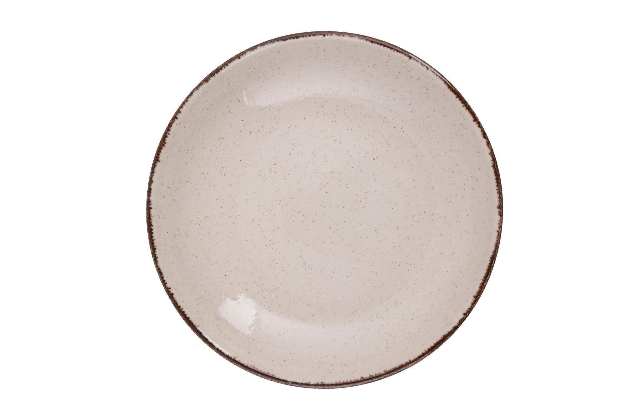 Service de table 18 pièces Ameil Porcelaine tacheté Cannelle et Marron