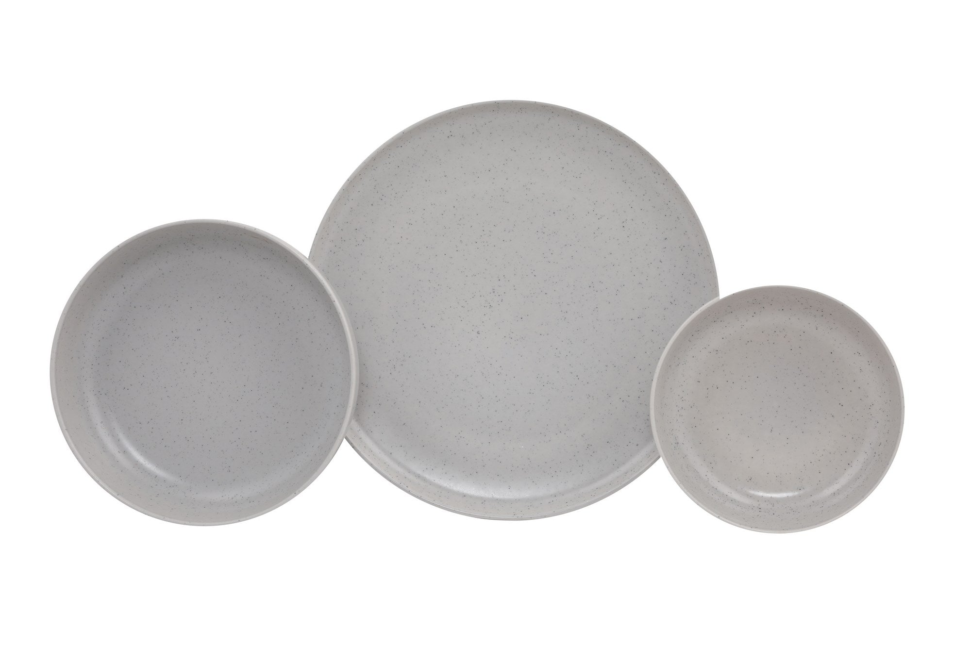 Service de table 18 pièces Ammeli 100% Porcelaine tachetée Gris