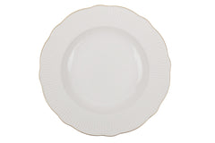 Service de table 18 pièces Avout Porcelaine Blanc liseré Or