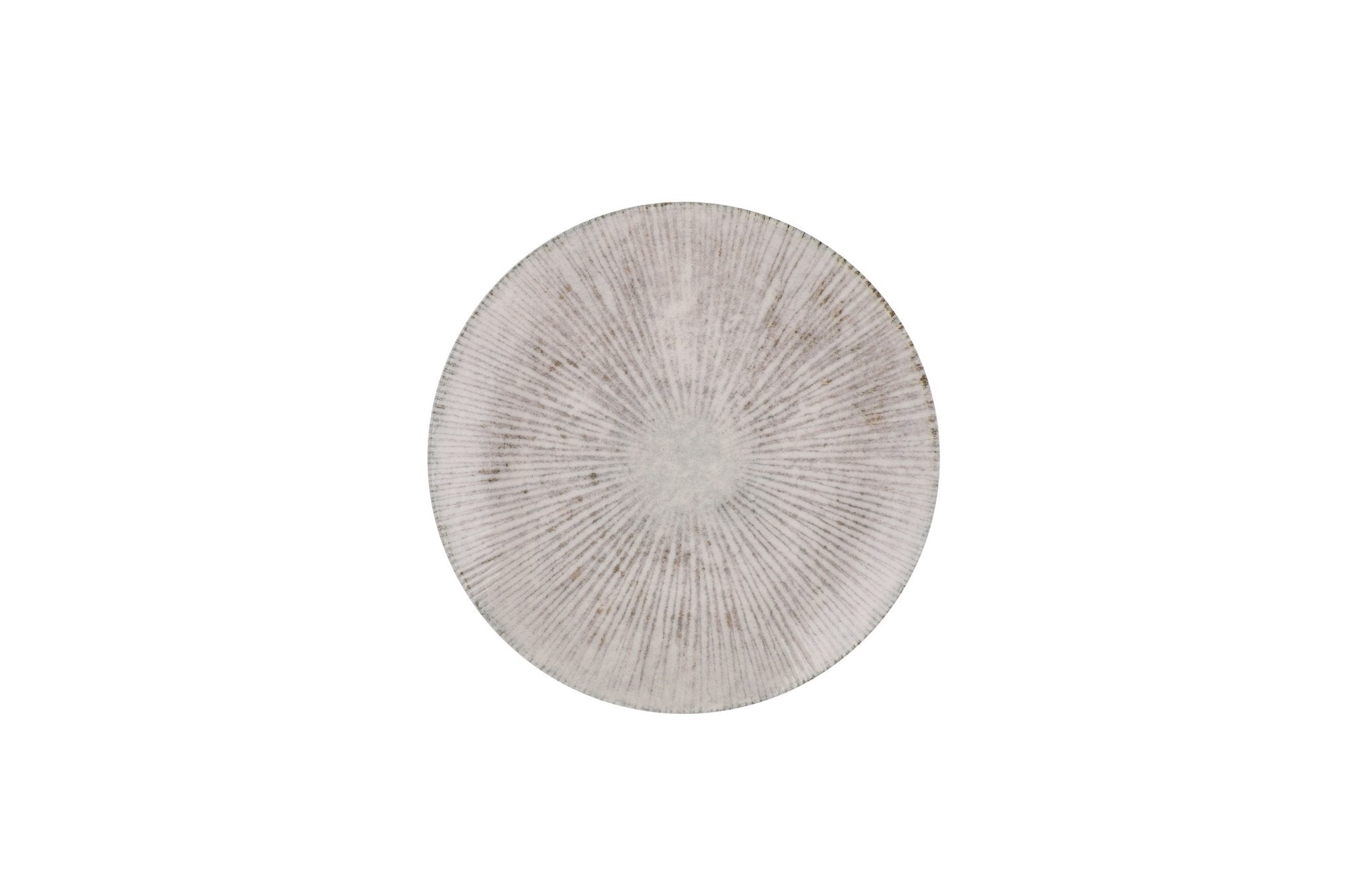 Service de table 24 pièces Melroy 100% Porcelaine Motif Rayures centripète Gris et Blanc