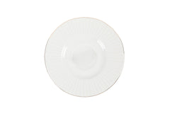 Service de table complet 83 pièces Avout 100% Porcelaine Blanc liseré Or