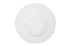 Service de table complet 83 pièces Avout 100% Porcelaine Blanc liseré Or