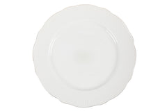 Service de table complet 83 pièces Avout 100% Porcelaine Blanc liseré Or