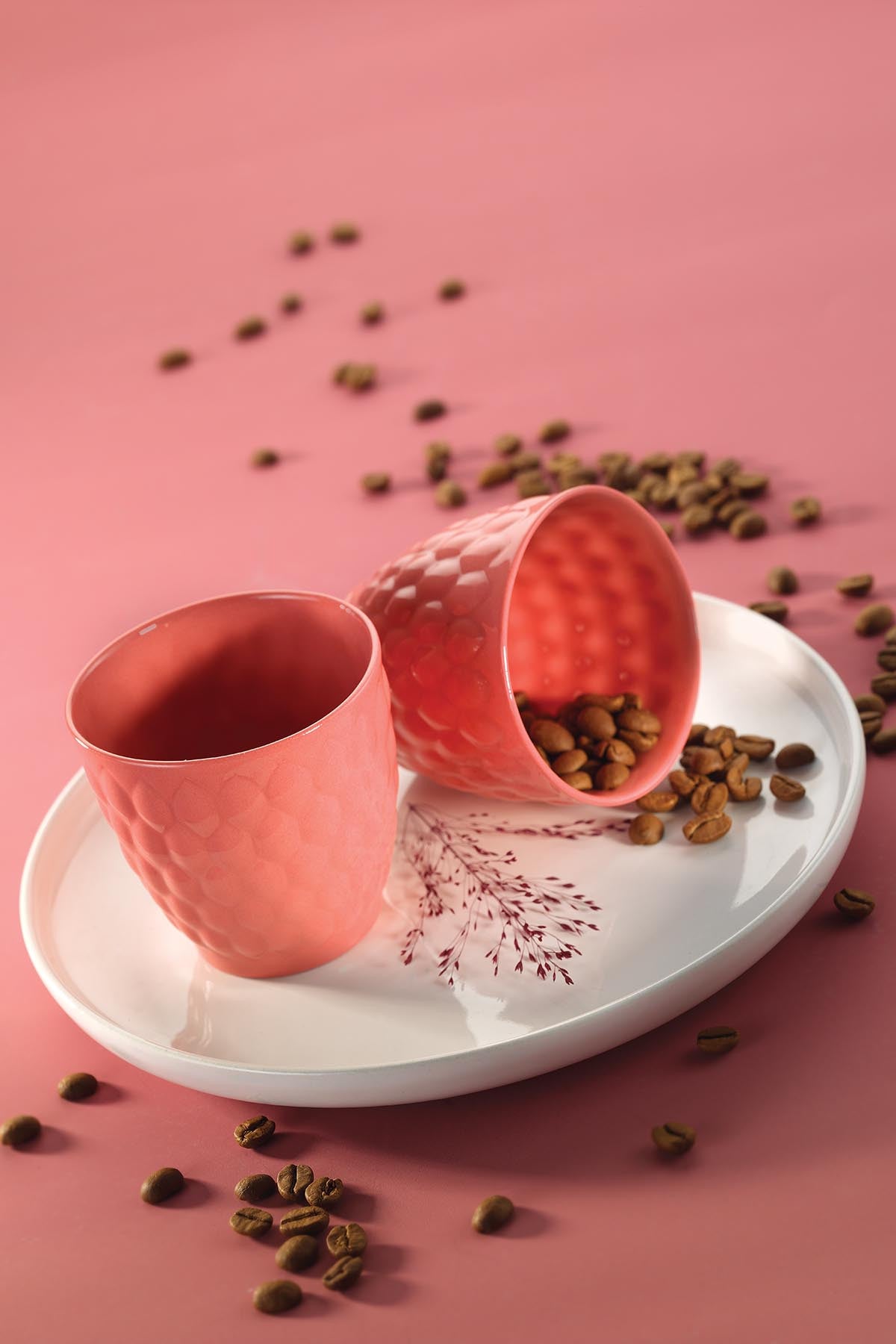 Set service à café Aromatum Pot pressé 2 pièces Porcelaine Rose 