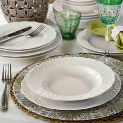 Set vaisselle service dîner 24 pièces Murrina 100% Porcelaine Marbre