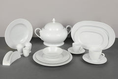 Set vaisselle service dîner 24 pièces Murrina Waves Porcelaine Bleu