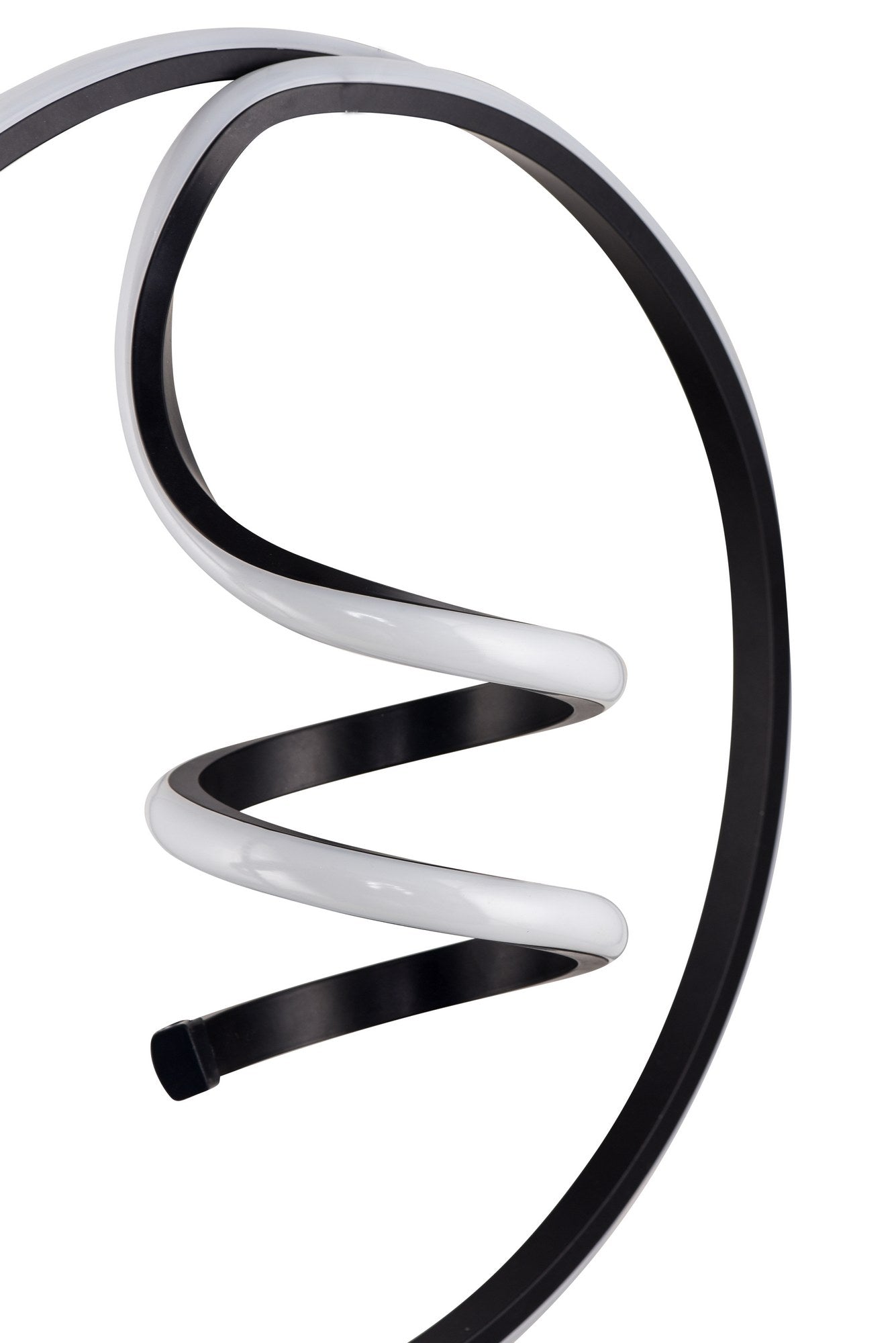 Suspension design cercle spiral Marfa Métal Noir et LED Blanc