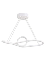 Suspension design Falena L80cm Métal Blanc et LED Blanc