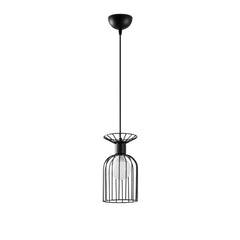 Suspension filaire 1 lampe Calyx 15cm Métal Noir