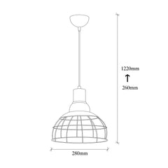 Suspension filaire doupole Laterna Métal Noir