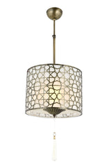 Suspension Rasvel D30cm Métal Motif Marocain