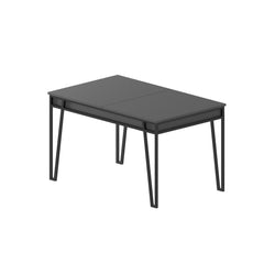 Table à manger extensible Atyps Bois Anthracite et Métal Noir