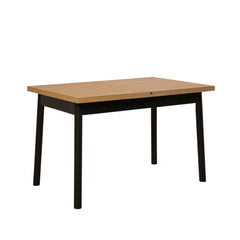 Table à manger extensible Avre Bois clair et Noir