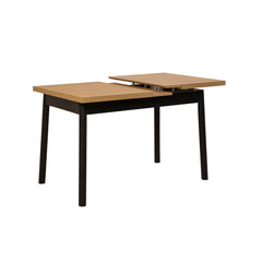 Table à manger extensible Avre Bois clair et Noir