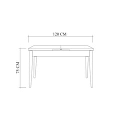 Table à manger extensible Avre Bois clair et Noir