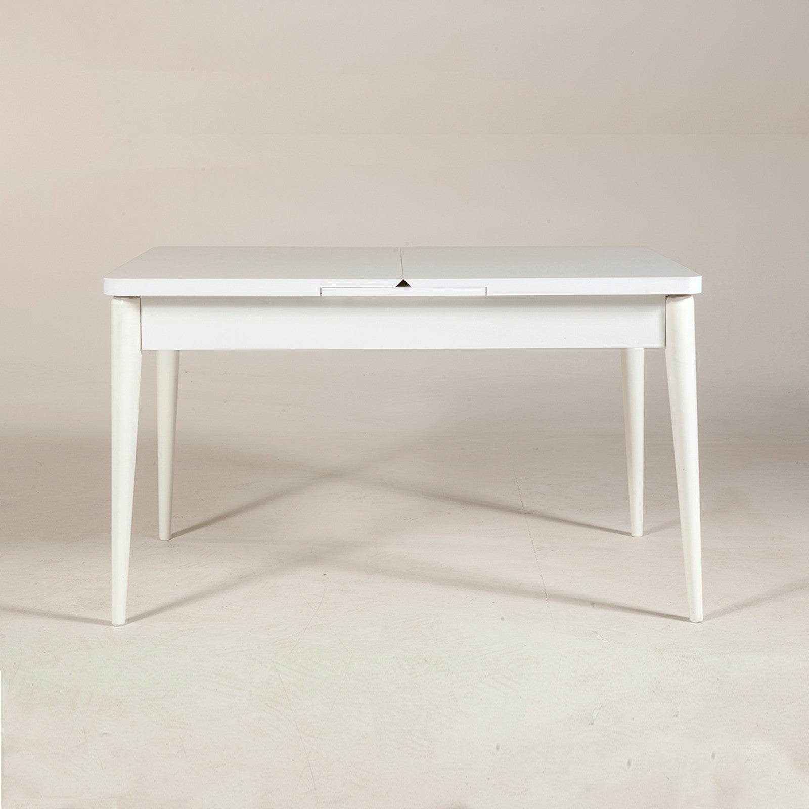 Table à manger Extensible Malva Panneau Mélaminé Blanc