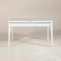 Table à manger Extensible Malva Panneau Mélaminé Blanc