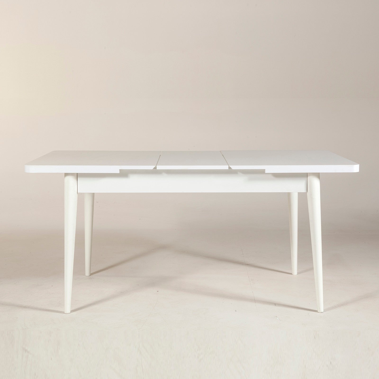 Table à manger Extensible Malva Panneau Mélaminé Blanc