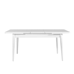 Table à manger Extensible Malva Panneau Mélaminé Blanc