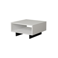 Table basse carrée Oris Bois Blanc et Anthracite