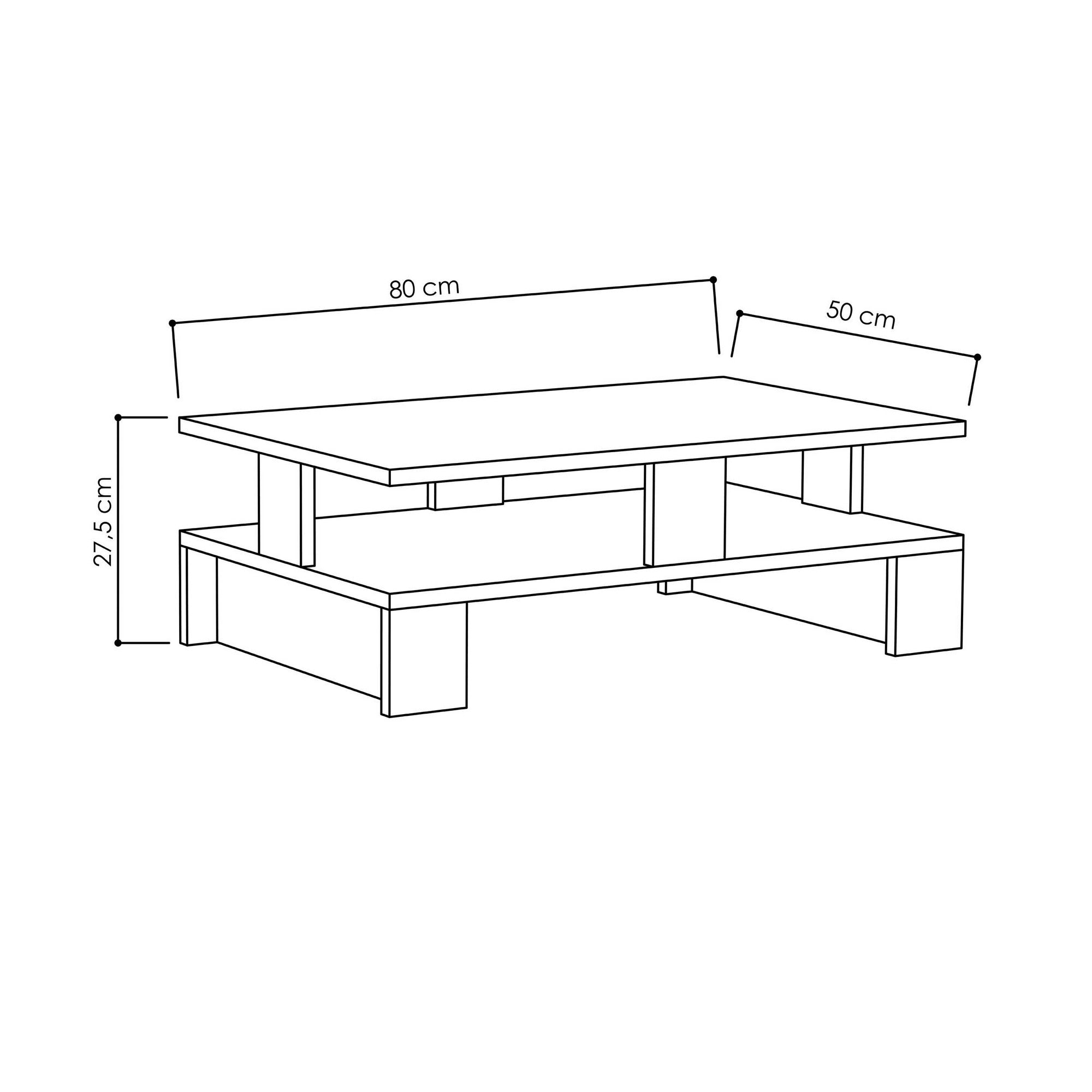 Table basse rectangulaire Laponica Bois Chêne