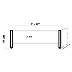 Table basse style industriel Senlid L110cm Métal Noir et Bois Naturel