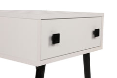 Table d'appoint style scandinave jeu d'échec 1 tiroir Ases Motif échiquier Noir et Blanc