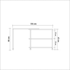 Table d'appointe modulable Sarra Bois clair et Métal Noir