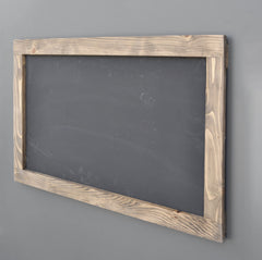 Tableau noir encadré fait main Scholis L100xH60cm Bois massif clair